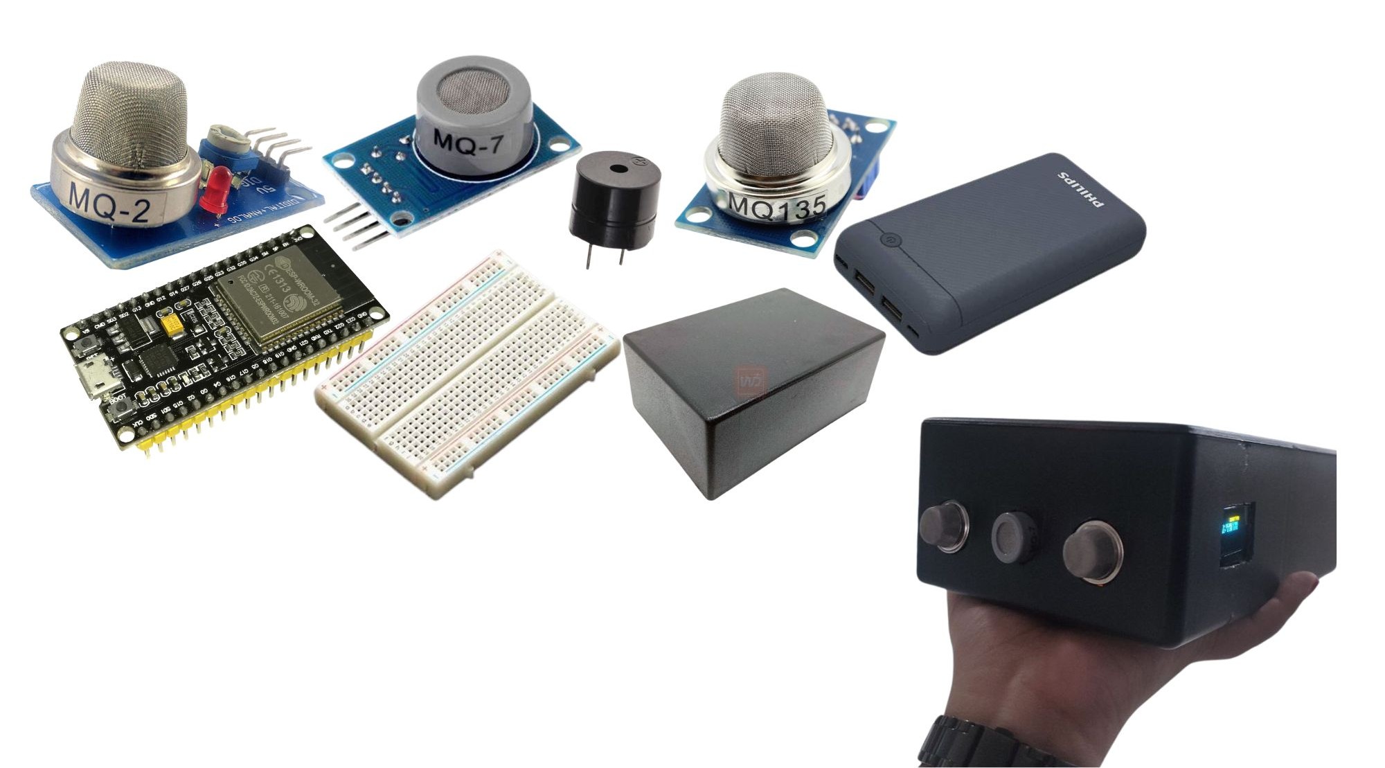 Circuit Schematic ESP32 Gas Detector